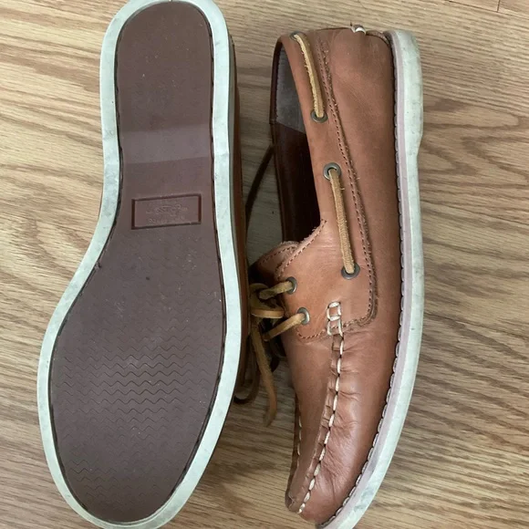 G.H. Bass & Co. Anchor Leather Boater Size 7.5 Original Box - Picture 7 of 11